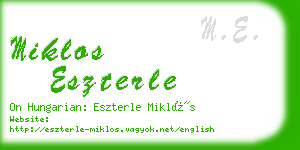 miklos eszterle business card